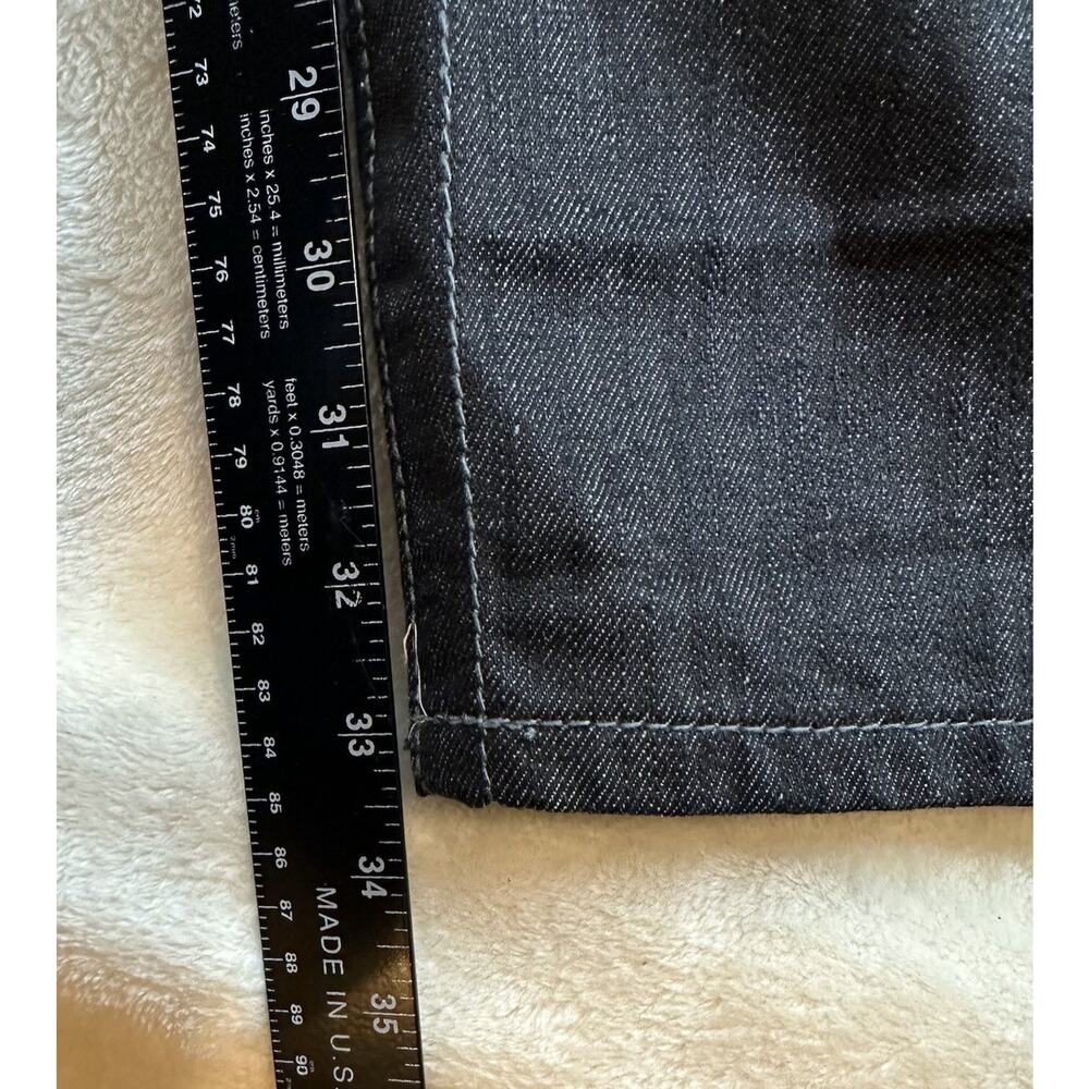 Men's Akademiks Jeans Size 40 Dark Wash Charcoal Embroidered Pockets Baggy - Picture 4 of 14